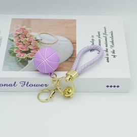 Basketball Keychain Pendant Novelty Sports Ball Fans Key Chain Ring Charm for Boys Girls Men Women