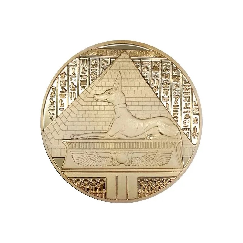 Jextech 2 Onza Moneda Anubis Egipto 3d Altos Relieves Coleccionable