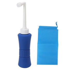 Vaginal Douche Manual Pressure Clean 500 Ml Capacity Leak Proof Vaginal Douche Cleanser with Storage Bag for Postpartum Recovery Dark Blue