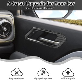 HTHE Gear Shift Panel Trim Interior Center Console Gear Shift Cup Holder Trim Compatible with Chevy Colorado & for GMC-Canyon Interior Accessories 2023 2024 2025 2ps(Carbon Fiber)