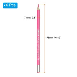 PATIKIL Watercolor Pencil, 6Pcs Water Soluble Pencils for Blending, Coloring, Sketch Drawing, Painting, Pale Pink