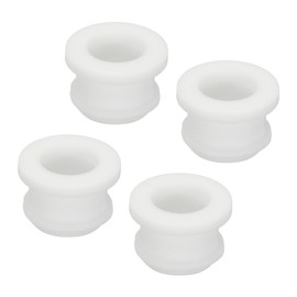 MECCANIXITY 4Pcs Snap Rubber Grommet Plug Mount Dia 12.5mm ID 9.5mm Seal Anti-Scratch for Electrical Box Cable Pipe White