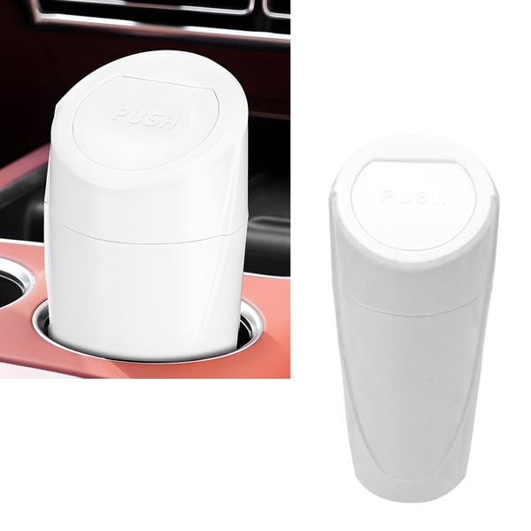SHMZK Car Trash Can with Lid, Portable Leakproof Auto Cup