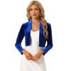 Allegra K Velvet Shrug for Women Long Sleeve Open Front