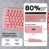 EPOMAKER G84 80% RGB Gaming Mechanical Keyboard, 2.4GHz/ Type-C/BT Wireless