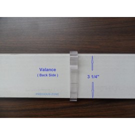 HomeFashion 8 Pack of 3 1/4 Inch Valance Clips For Faux wood & Wood Window Blinds parts 3.25