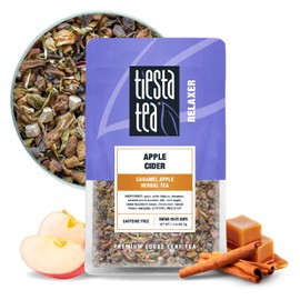 Tiesta Tea - Apple Cider - Caramel Apple Herbal Tea - Loose Leaf Tea Blend - Non-Caffeinated Herbal Tea - Make Hot or Iced Tea Up to 20-25 Cups - 2 oz Resealable Pouch