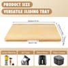 360° Appliance Sliding Tray for Coffee Maker, Bamboo Rolling Tray