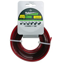 SPARES2GO Square 3.0mm Diameter 4 x 15m Pro Cord Line Compatible with Stihl Strimmer Trimmer Brush Cutter