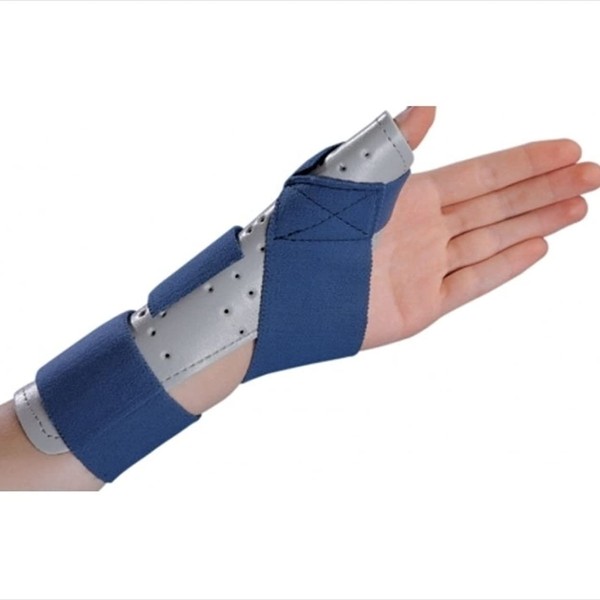 DJO Thumb Splint ThumbSPICA Thumb Spica Cotton-Terry / Foam Left Hand Blue / Gray Large / X-Large, 1 Each