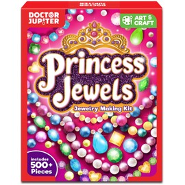 Doctor Jupiter Princess Jewelry Making Kit for Kids Ages 6-12 | Arts & Crafts for 6-12 Year Olds | Charm Bracelets, Necklace Making Kit for Girls | Easter, Birthday Gifts