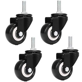 Mioni M8x25mm 4 pieces load-bearing 240kg PU rotating caster trolley furniture caster replacement (Without brake casters)