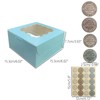 Generic 30Pcs (6x6x3 in) Mini Cake Boxes+2 stickers with Display