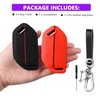 QBUC for 2PCS Kia Key Fob Cover with Keychain Soft