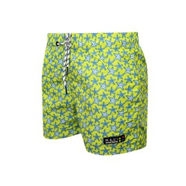 Traje de Baño Corto para Niño, con Bolsas Laterales y Trasea, Secádo Rápido y Bolsa para Guardarlo. (Estrellas de Mar 14)