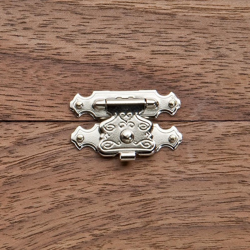 Brass Decorative Jewelry Box Latches, Pair