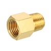 sourcing map 1/4 NPT Male x 1/4 NPT Female Brass