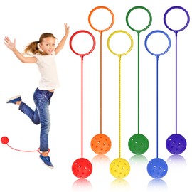Joycabin 6 pieces jumping ball for children, sports jumping ball, children's jumping ring, bouncy ring balls, ankle jump ball for skill games for children or adults, exercise