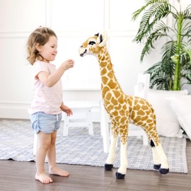 Melissa & Doug Lifelike Plush Standing Baby Giraffe Stuffed Animal – 3 Feet Tall