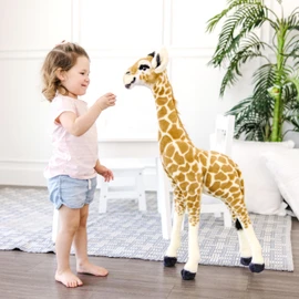 Melissa & Doug Lifelike Plush Standing Baby Giraffe Stuffed Animal – 3 Feet Tall
