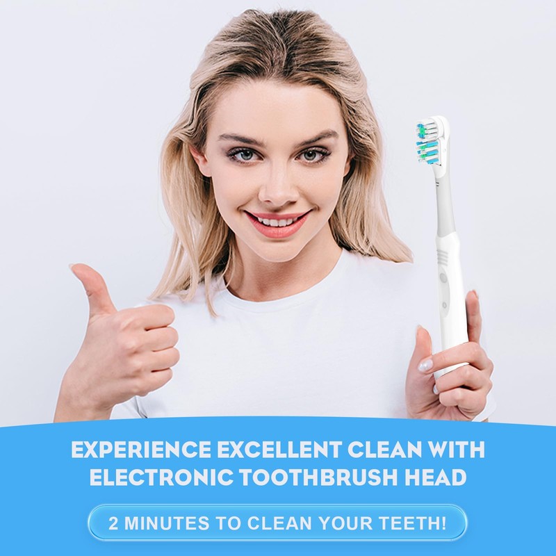 4 Pcs Sensitive Toothbrush Dual Clean Replacements Attachments Brush Heads