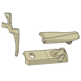 PELLA Casement/Awning Window Hardware Crank, Cover & Lock Lever (White Right Hinged (Exterior View))