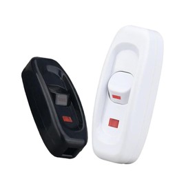 BOJIDO Intermediate Switch, Set of 2, AC 250 V, 10 A, LED Indicator, Push Button Type, Easy to Connect, Suitable as Hand Switch for Lighting Fixtures, Ventilation Fans, Table Lamps, Bed Headlights