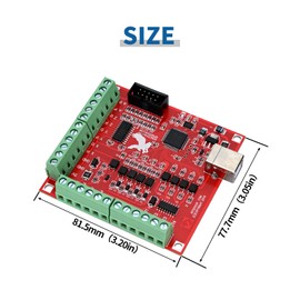 Podazz CNC Control Card, USB 4-axis Linkage Mach3 Stepper Motor Motion Control Card for CNC Engraving