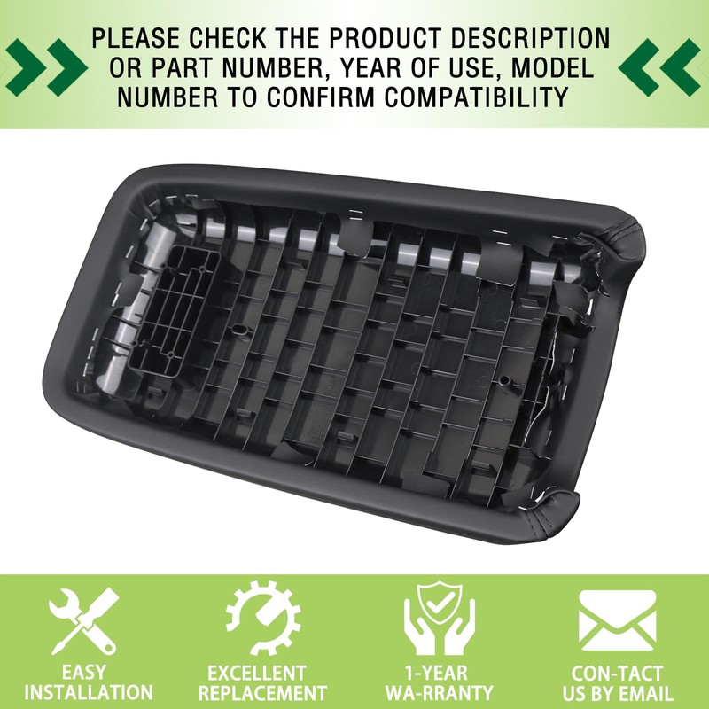 omoZone Floor Center Console Cover Armrest Lid Black Compatible with