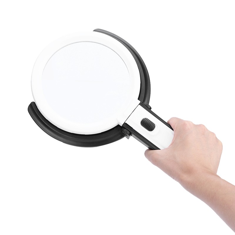 130mm Thick Table Magnifier LED Lighted Magnifying Glass Lamp Magnifier