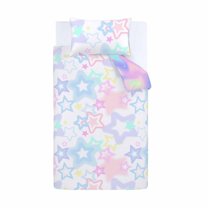 Catherine Lansfield Ombre Stars Reversible Single Duvet Cover Set with