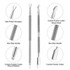 2PCS Cuticle Pusher and Cutter with Storage Case,Professional Cuticle Pusher