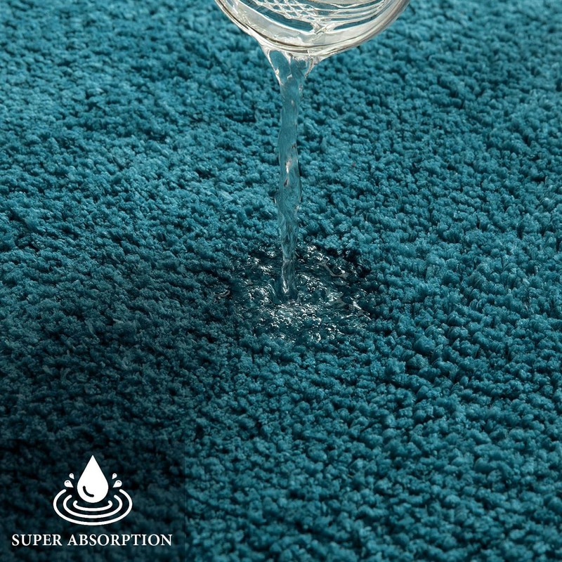 MIULEE Extra Thick Non Slip Bathroom Rug Shaggy Soft Bath