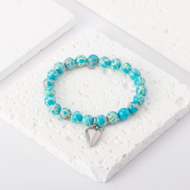 ARHTF Work Bestie Gifts for Women - Amethyst Beads Bracelet for Coworkers, Friends Farewell Gift (Green Crack Workbestie)