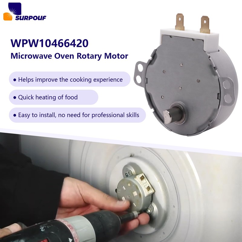 WPW10466420 Microwave Turntable Motor (100-120V) Compatible with Whirl-pool Replace W10210848