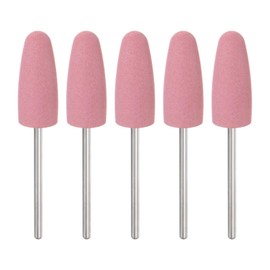 HARFINGTON 5pcs Rubber Polishing Bit Silicone Buffing Wheels 180 Grit 10mm Dia Mounted Grinding Head for Electric Grinder Rotary Tool, Cone Shape
