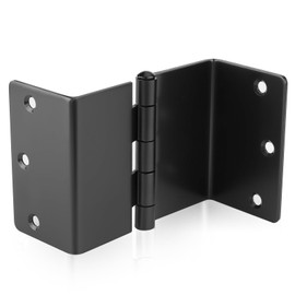 goldenwarm 3 Pack Black Swing Clear Expandable Door Hinges, 3.5" Inch with 1/4" Inch Radius, Full Mortise Matte Black Offset Door Hinges