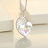 YL Mother and Daughter Necklace 925 Sterling Silver Mum Hold