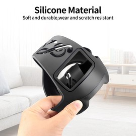 Silicone Carrying Cover for JBL Pulse 5,Travel Protective Soft Silicone Cover Sleeve Case Fit for JBL Pulse 5 Bluetooth Speaker (Black)