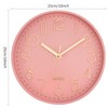 Lumuasky Pink Wall Clock Modern Battery Operated Analog Small Cute