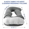 Sasttie Cooling Pregnancy Pillow Cover, 57-inch U Shaped Pregnancy Pillow