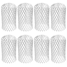 Set of 8 Gutter Strainer Metal Gutter Protection Downpipe Protection Gutter Aluminium Filter Grid Leaf Catcher Leaf Sieve Leaf Protection Rain Pipe Protection Guard Leaf Pollution Moss 16 x 8.5 x 8.5