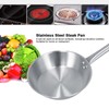 Stainless Steel Frying Pan Single Handle Fried Pan Cookware for