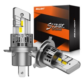 SEALIGHT S1P H4 Fog Bulbs 36,000LM Ultra-Bright，6500K White, Truly Plug N Play With Adjustable Lock Ring, Non-polarity, Wider Vision 9003 Driving Fog Spot Light Assemblies, Pack of 2