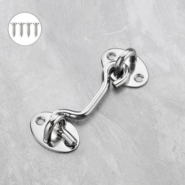 Bathroom Latch Hook Lock Door Latch Silver 3ea