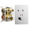 STARBATH Flush-Mounted Thermostat for 2 Functions, Tap with Safety Lock