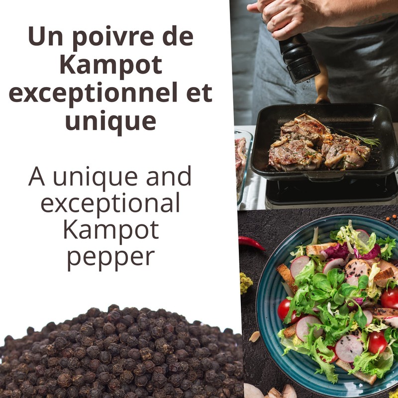 Khla - Organic Kampot Black Pepper - Peppercorns 100g -