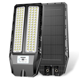 Adewalk Solar Lights Outdoor - Convex Lens Solar Flood Lights, Dusk to Dawn, IP66 Waterproof Solar Street Lights Outdoor, Solar Security Lights with Motion Sensor and Remote Control for Yard, Patio