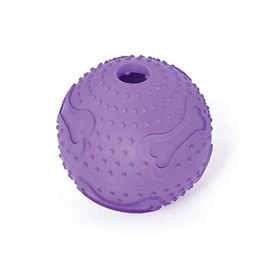 Kazoo Rubber Treat Ball Dog Toy, Purple, XL