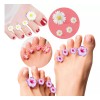 Universo en Linea Separadores Dedos Silicón Pedicura Manicura Flores Uñas